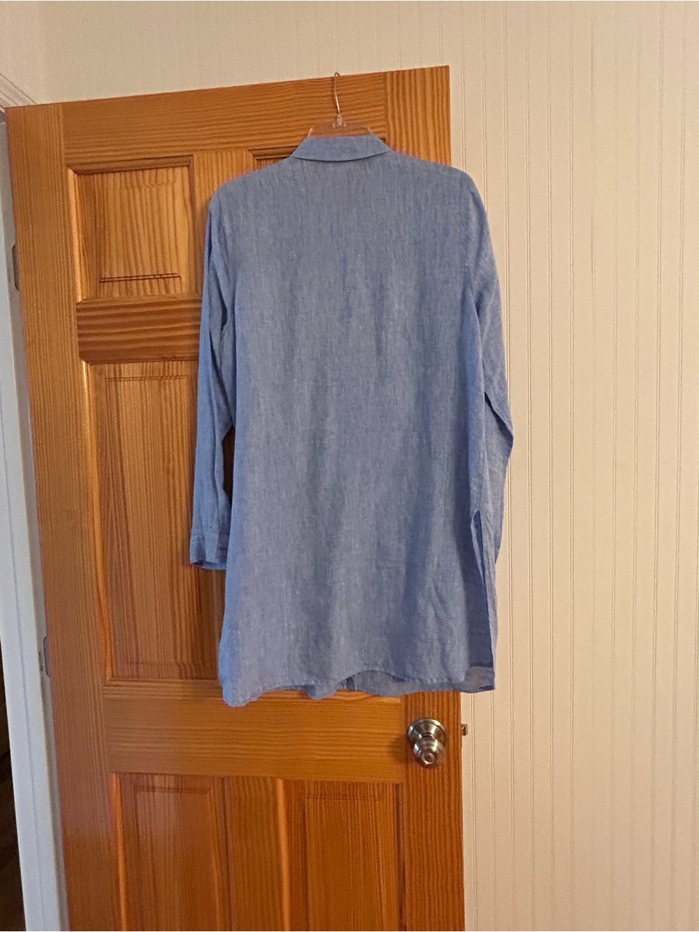 J. Jill Light Blue Linen Button-Up Shirt - Picture 3 of 3